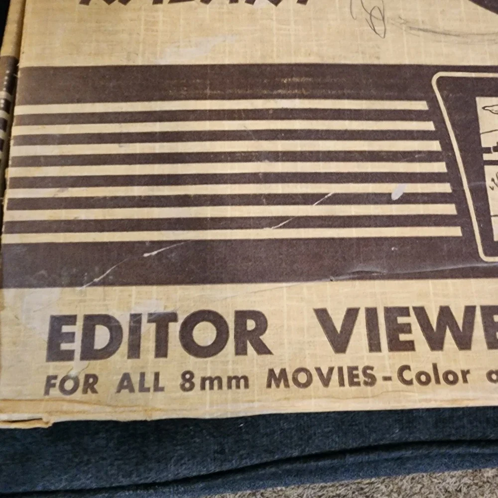 Vintage Kalart 8mm Film Movie Editor Viewer‎ Eight w Original Box 1960's. UNTEST